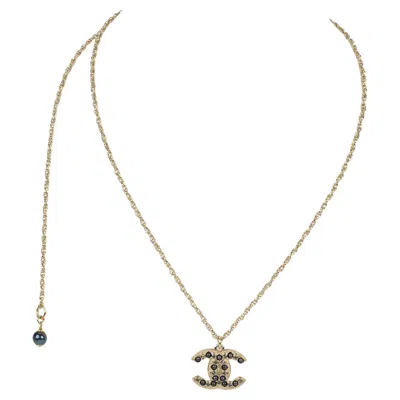 Pre-owned Chanel Nib Gold Cc Pendant Necklace In Multiple