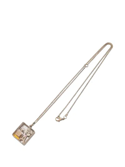 Pre-owned Chanel No. 5 Camellia Necklace In Gold