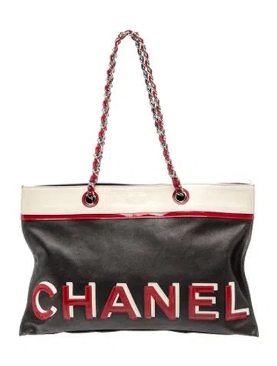 Pre-owned Chanel No. 5 Star Tote In Black