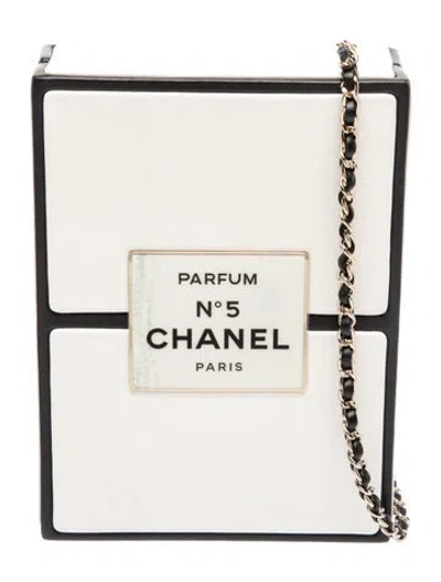 Pre-owned Chanel No.5 Parfum Box Evening Clutch In Neutral