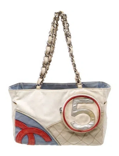 Pre-owned Chanel No.5 Sport Canvas Tote In Neutral
