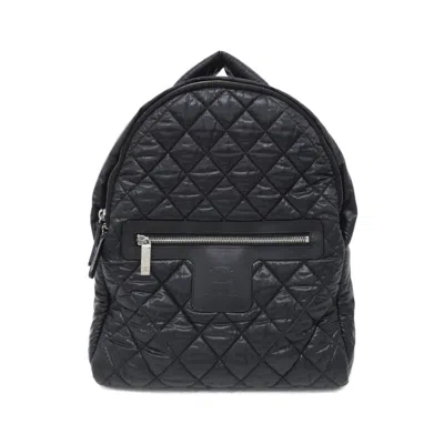 Pre-owned Chanel Nylon Backpack () In Black