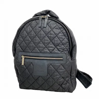 Pre-owned Chanel Nylon Backpack () In Black