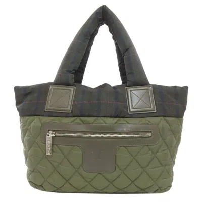 Pre-owned Chanel Nylon Handbag () In Green