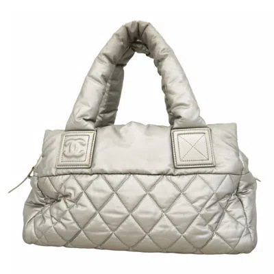Pre-owned Chanel Nylon Handbag () In Silver