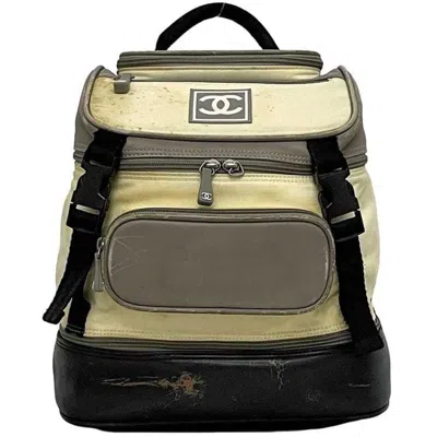 Pre-owned Chanel Nylon Leather Backpack () In Multi