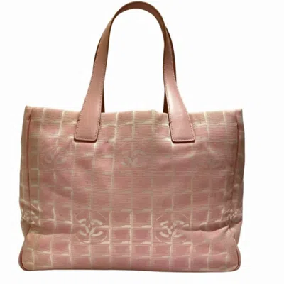 Pre-owned Chanel Nylon Leather Shoulder Bag Tote Bag () In Pink