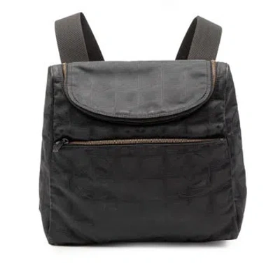 Pre-owned Chanel Nylon New Travel Line Convertible Backpack In Black