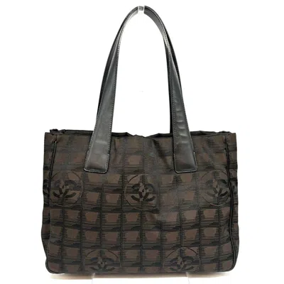 Pre-owned Chanel Nylon New Travel Line Handbag Brown
