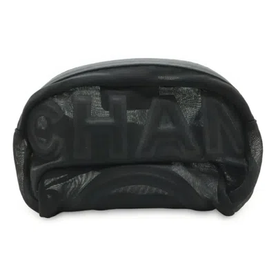 Pre-owned Chanel Nylon Pouch Sling Bag () In Black