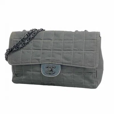 Pre-owned Chanel Nylon Shoulder Bag () In Black