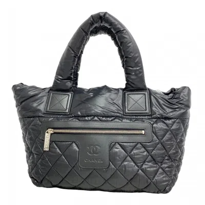 Pre-owned Chanel Nylon Tote Bag () In Black