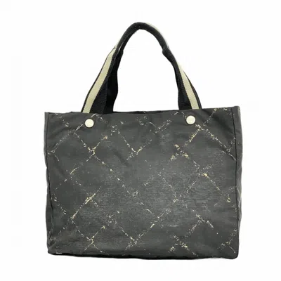 Pre-owned Chanel Nylon Tote Bag () In Black