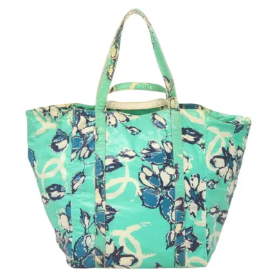 Pre-owned Chanel Nylon Tote Bag () In Green