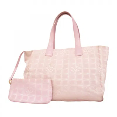 Pre-owned Chanel Nylon Tote Bag () In Pink