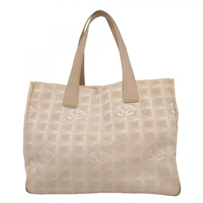 Pre-owned Chanel Nylon Tote Bag () In Sand