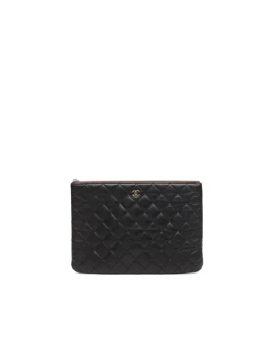 Pre-owned Chanel O-case Clutch Bag In Black