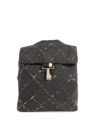 Pre-owned Chanel Old Travel Line Backpack In Black
