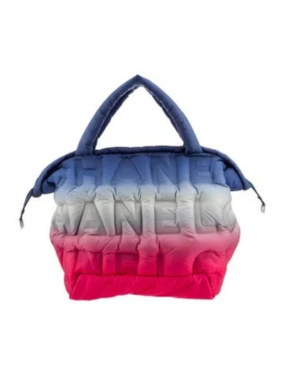 Pre-owned Chanel Ombre Doudoune Tote In Multi