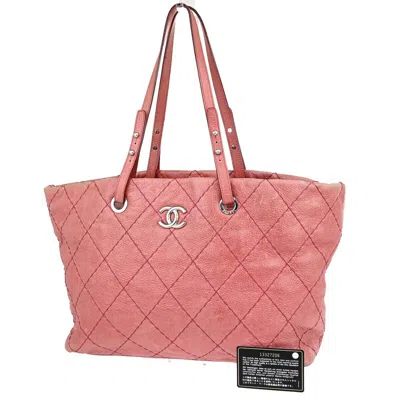 Pre-owned Chanel On The Road Pink Leather Shoulder Bag ()