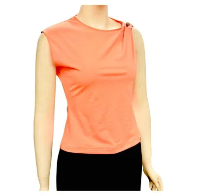 Pre-owned Chanel Orange Nylon Spandex Sleeveless Top