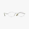 Chanel Oval Eyeglasses In Silver
