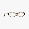 Chanel Oval Eyeglasses In Tortoise