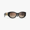 Chanel Oval Sunglasses In Black 