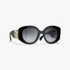 Chanel Oval Sunglasses In Black 