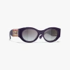 Chanel Oval Sunglasses In Purple 
