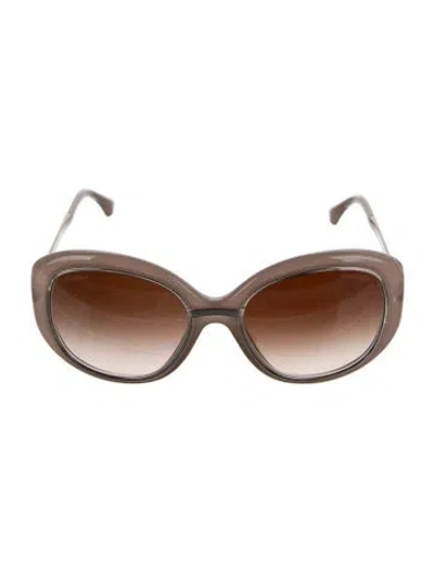 Pre-owned Chanel Oversize Gradient Sunglasses In Neutrals