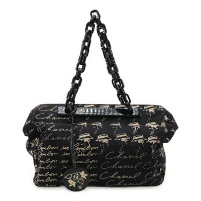 Pre-owned Chanel Pale Pink Canvas Plastic Shoulder Bag Tote Bag () In Multi
