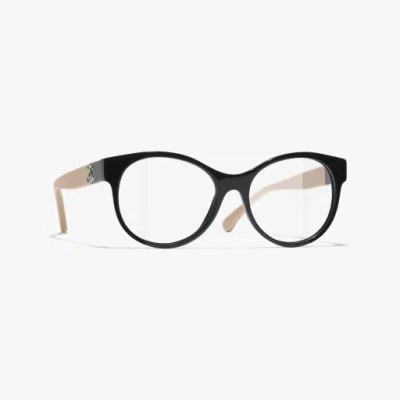 Chanel Pantos Eyeglasses In Black