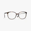 Chanel Pantos Eyeglasses In Dark Tortoise 