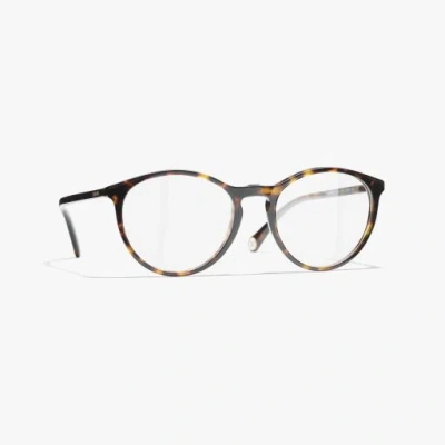 Chanel Pantos Eyeglasses In Dark Tortoise