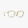 Chanel Pantos Eyeglasses In Light Gold 