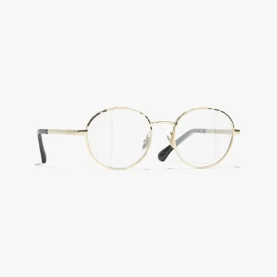 Chanel Pantos Eyeglasses In Light Gold