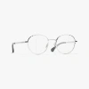 Chanel Pantos Eyeglasses In Silver