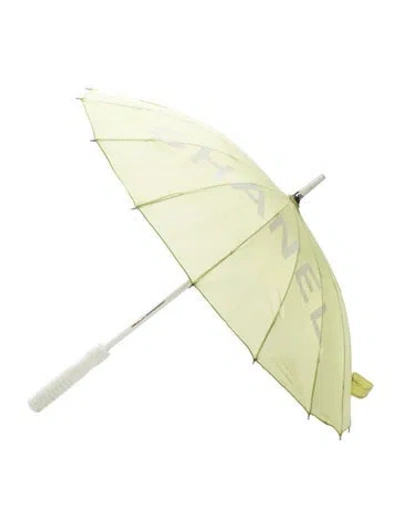 Pre-owned Chanel Parasol Cc Umbrella In Green
