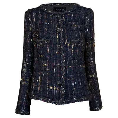 Pre-owned Chanel Paris / Bombay Black Ribbon Tweed Jacket 36 Fr