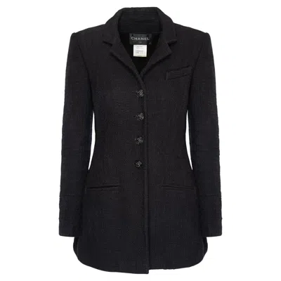 Pre-owned Chanel Paris / Bombay Cc Jewel Buttons Black Tweed Jacket 38 Fr