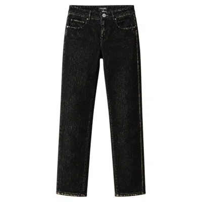 Pre-owned Chanel Paris / Byzance Cc Logo Patch Black Jeans 40 Fr