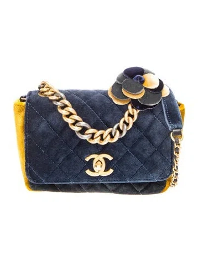 Pre-owned Chanel Paris- Cosmopolite Private Affair Bag W/ Pouch In Blue