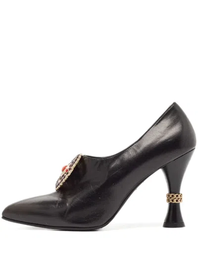 Pre-owned Chanel Paris-dallas Gripoix Buckle Pumps