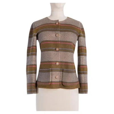 Pre-owned Chanel Paris / Dallas Runway Cashmere Jacket 40 Fr In Brown