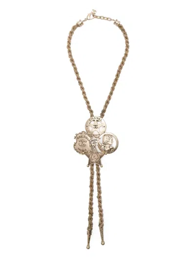 Pre-owned Chanel Paris-dallas Star-tie Necklace