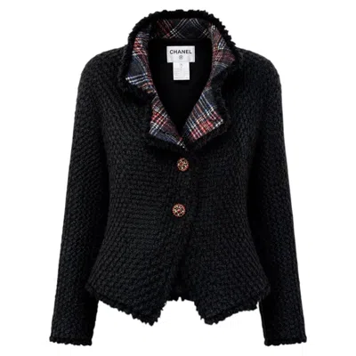 Pre-owned Chanel Paris / Edinburgh Legendary Black Tweed Jacket 40 Fr