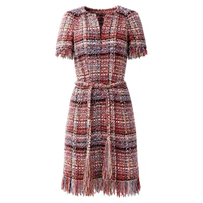 Pre-owned Chanel Paris / Greece Runway Tweed Jacket With Jewel Belt 36 Fr In Brown