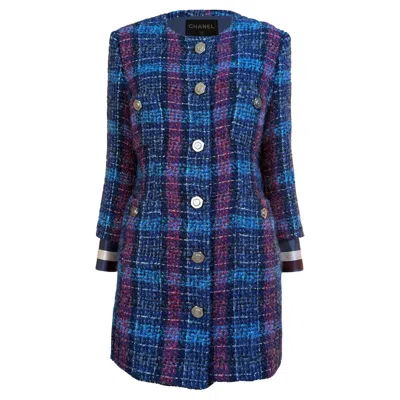 Pre-owned Chanel Paris / Hamburg Runway Collectible Tweed Jacket 38 Fr In Purple