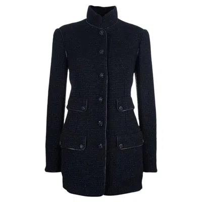 Pre-owned Chanel Paris / London Gripoix Buttons Black Tweed Jacket